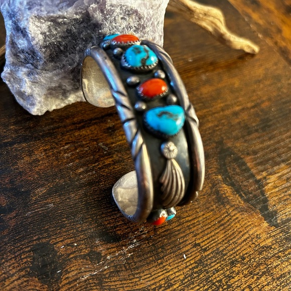 Navajo Jewelry Alice Long Vintage Sterling Silver Cuff - Picture 1 of 4